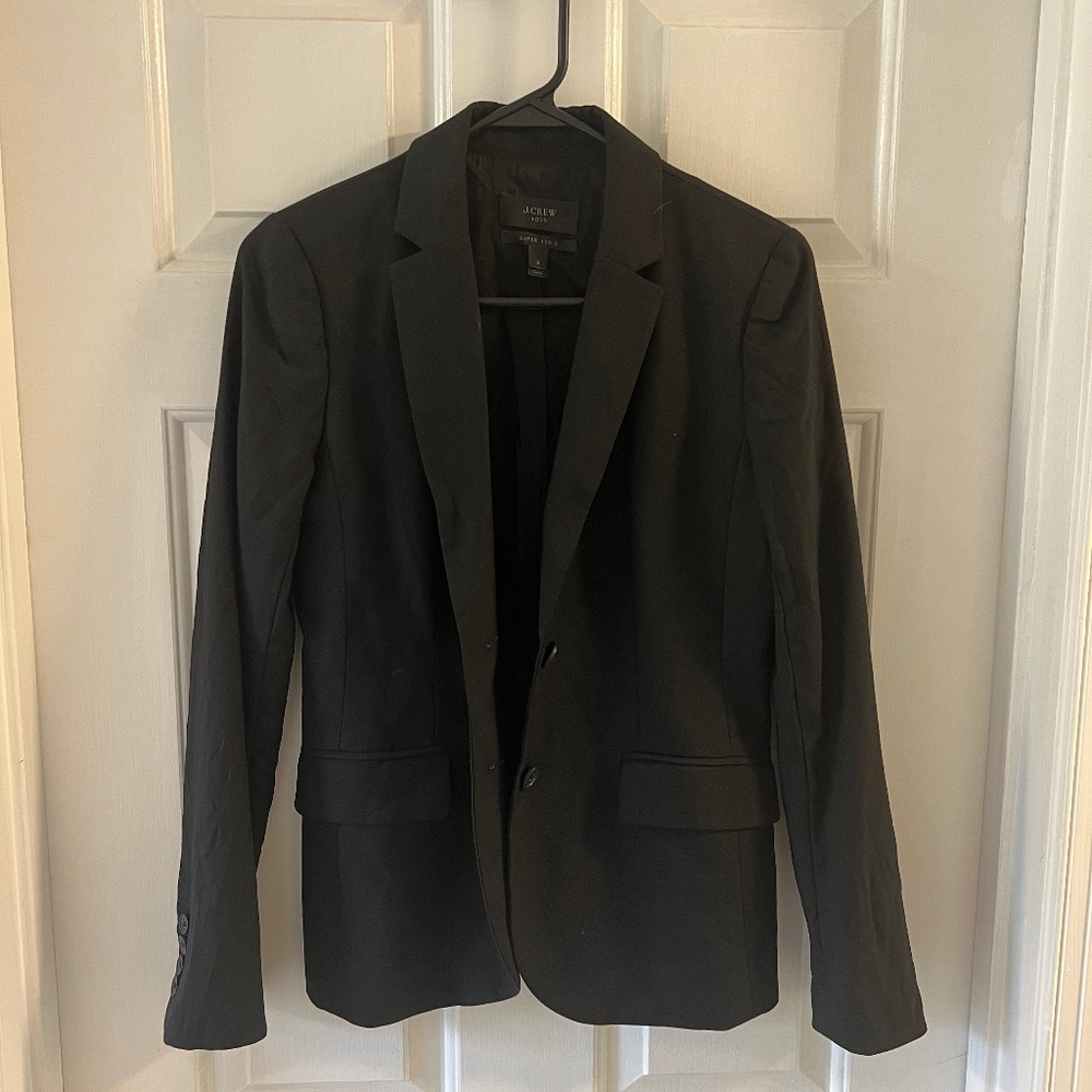 J Crew 1035 Super120s Black Women’s Blazer
